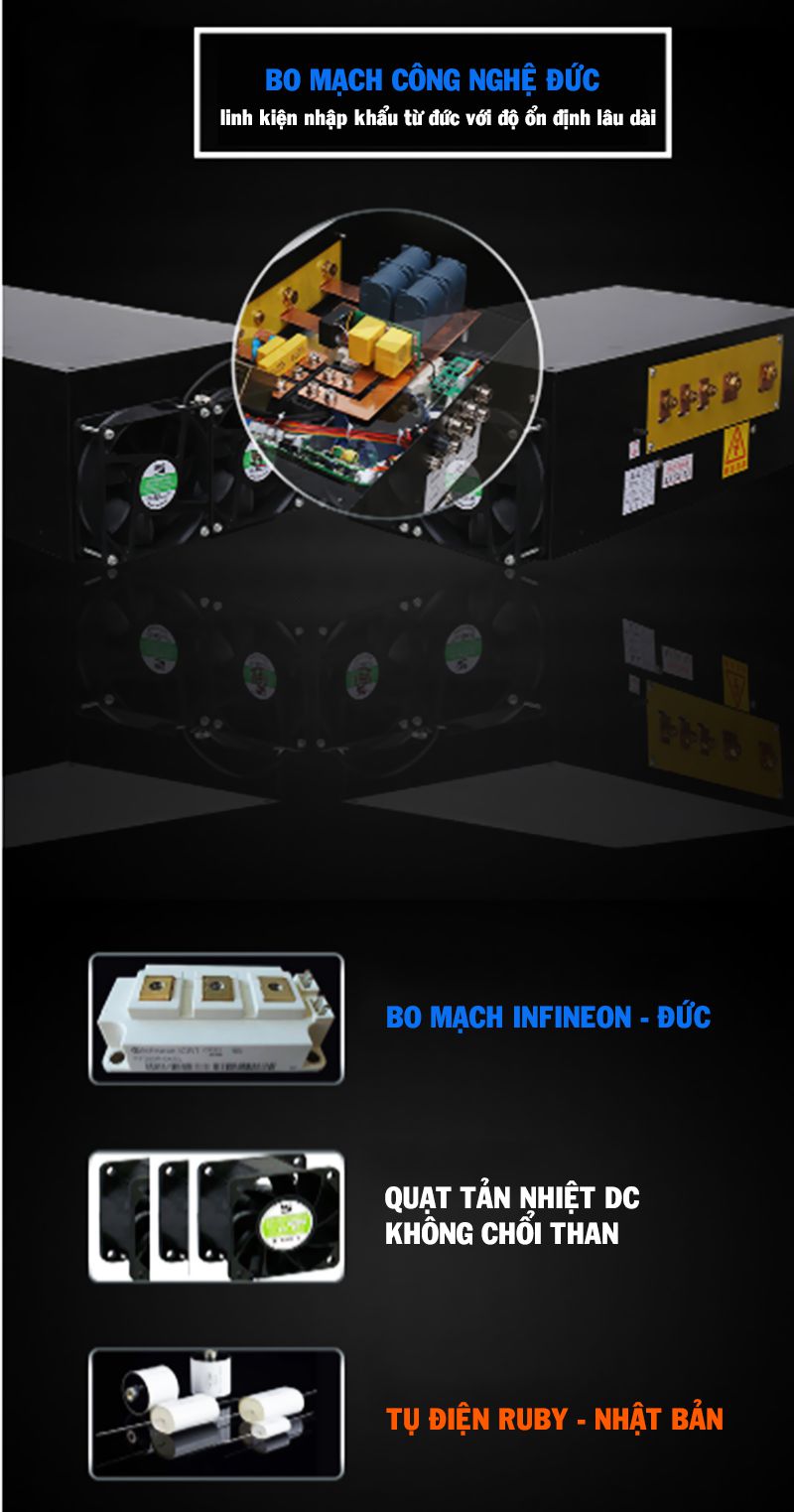 Bếp từ công nghiệp hầm đôi 15kw
